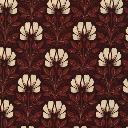 Magic Flowers Organic Canvas Fabric