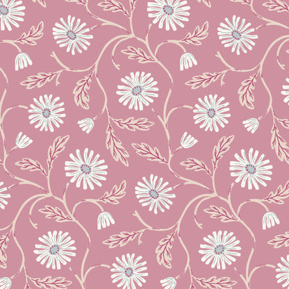 Trailing Floral Pink Flannel
