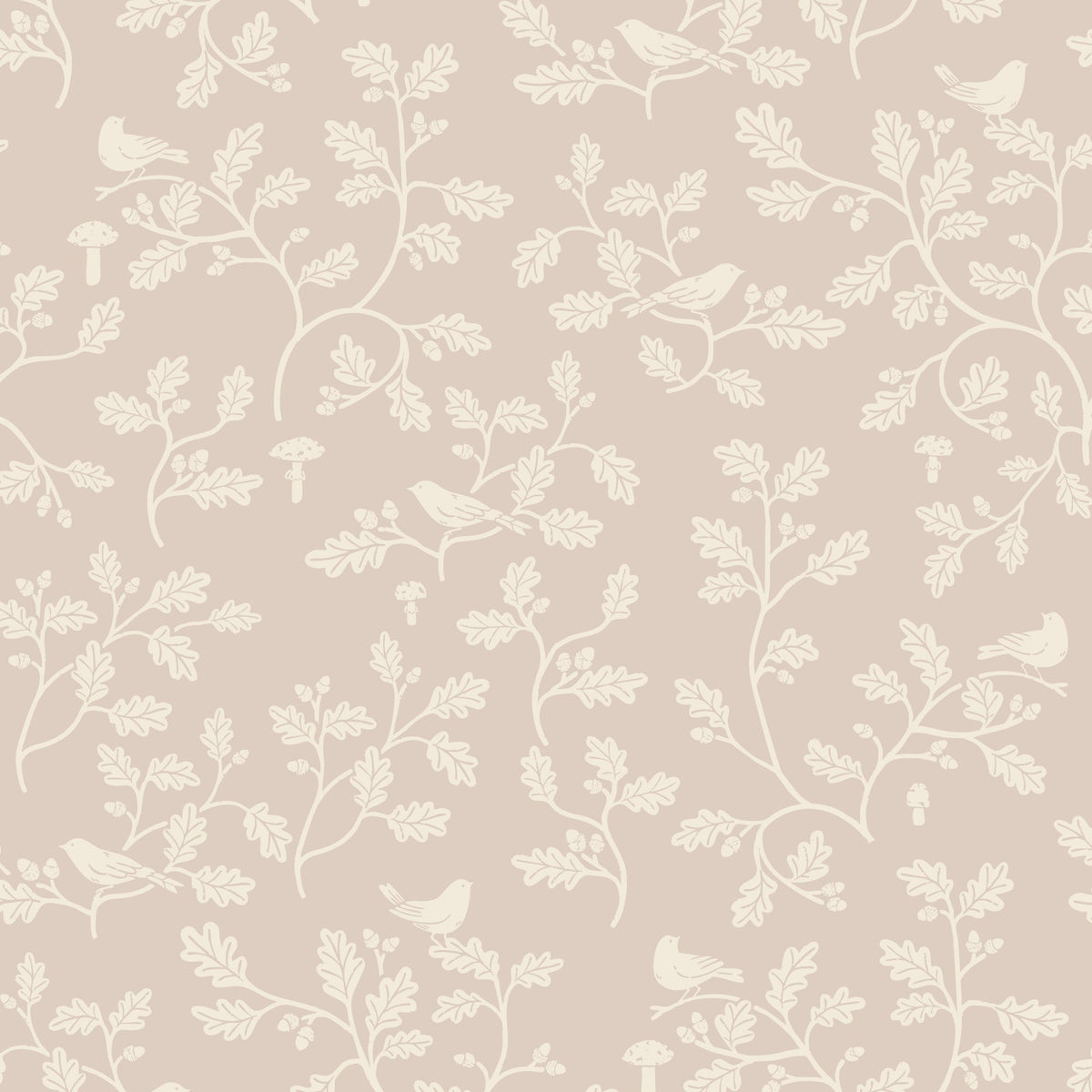 Woddland Oak Rose Dust Flannel