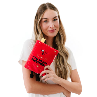 I Like My Men Fictional Book Plush | Funny Book Boyfriend Reader Gift