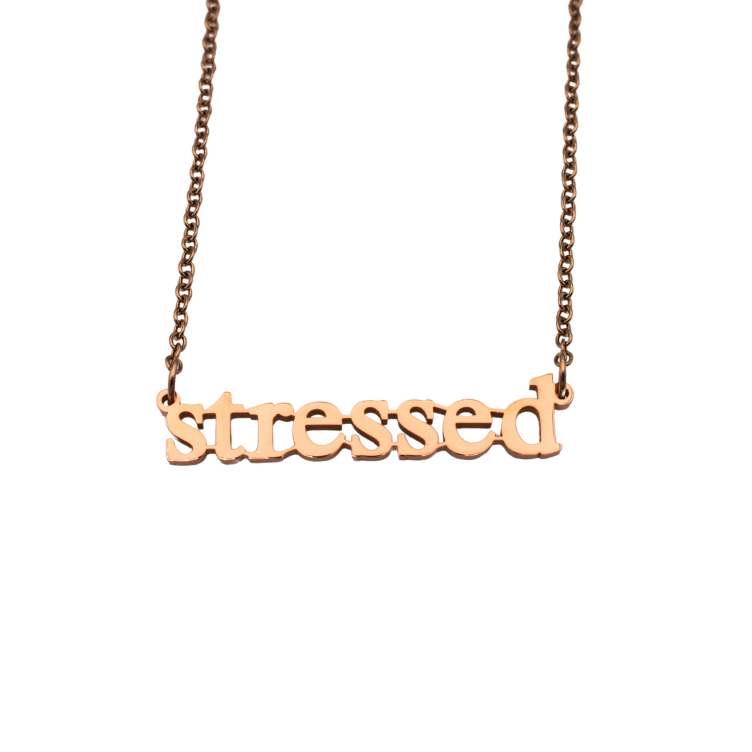 Stressed Cutout Necklace