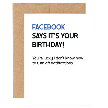 Facebook Birthday Card