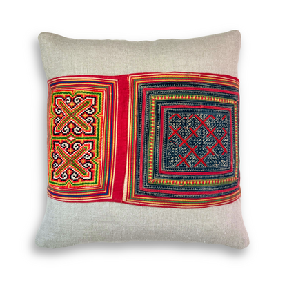 Hmong &amp; Hemp Throw Pillow Cover