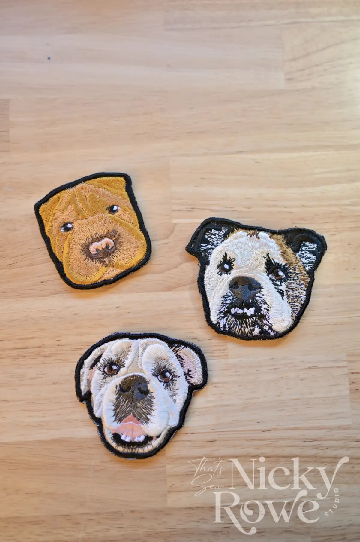 Custom Embroidered Pet Portrait Patches - Iron-on or Sew-On - $5 Donation to Caitie&