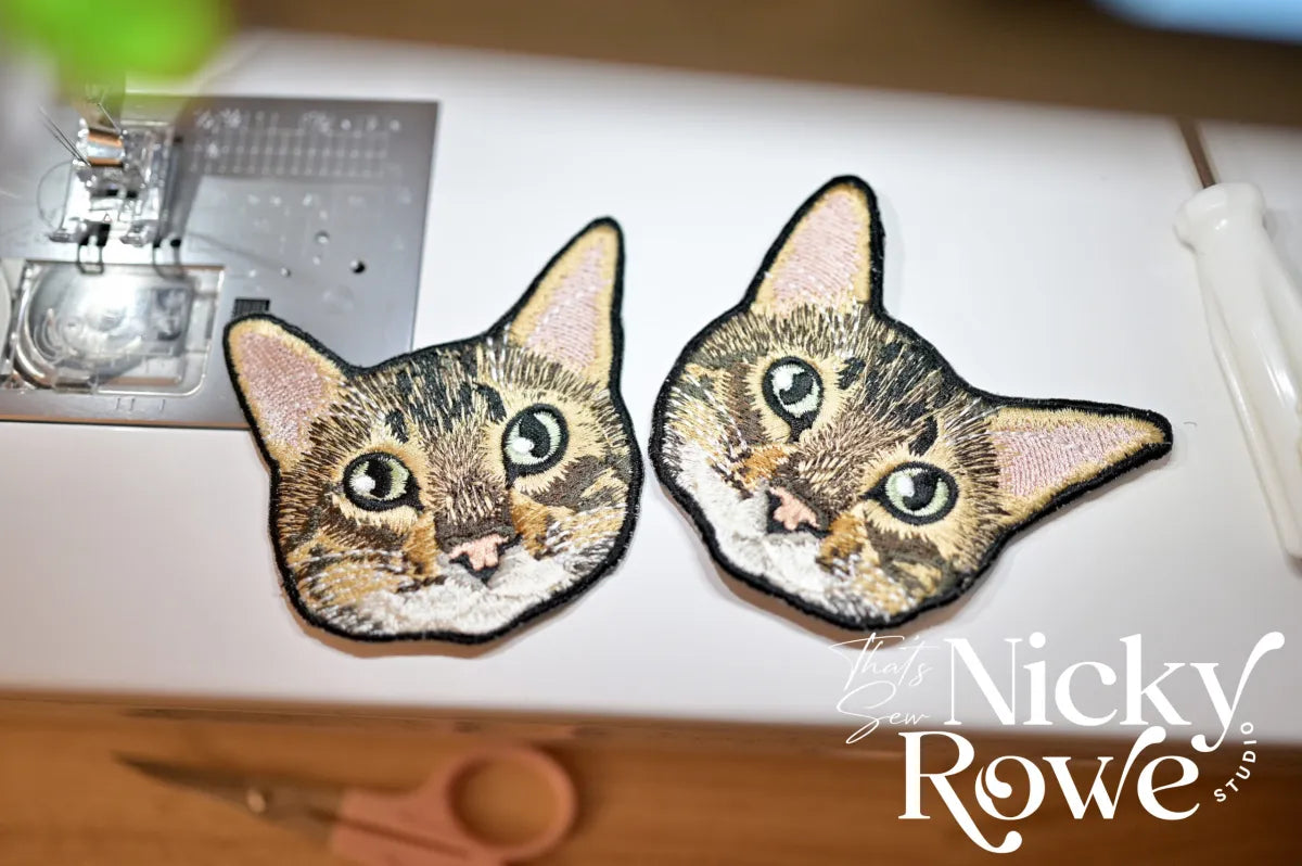 Custom Embroidered Pet Portrait Patches - Iron-on or Sew-On - $5 Donation to Caitie&