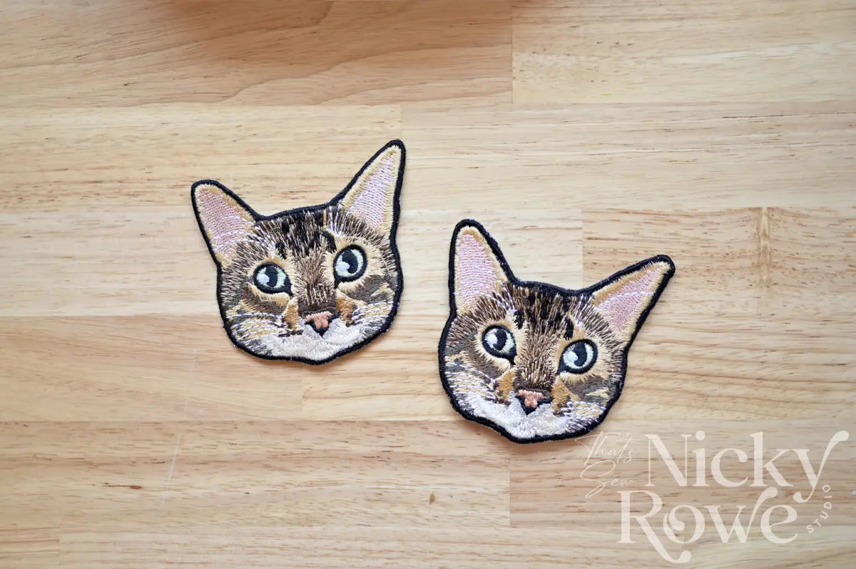 Custom Embroidered Pet Portrait Patches - Iron-on or Sew-On - $5 Donation to Caitie&