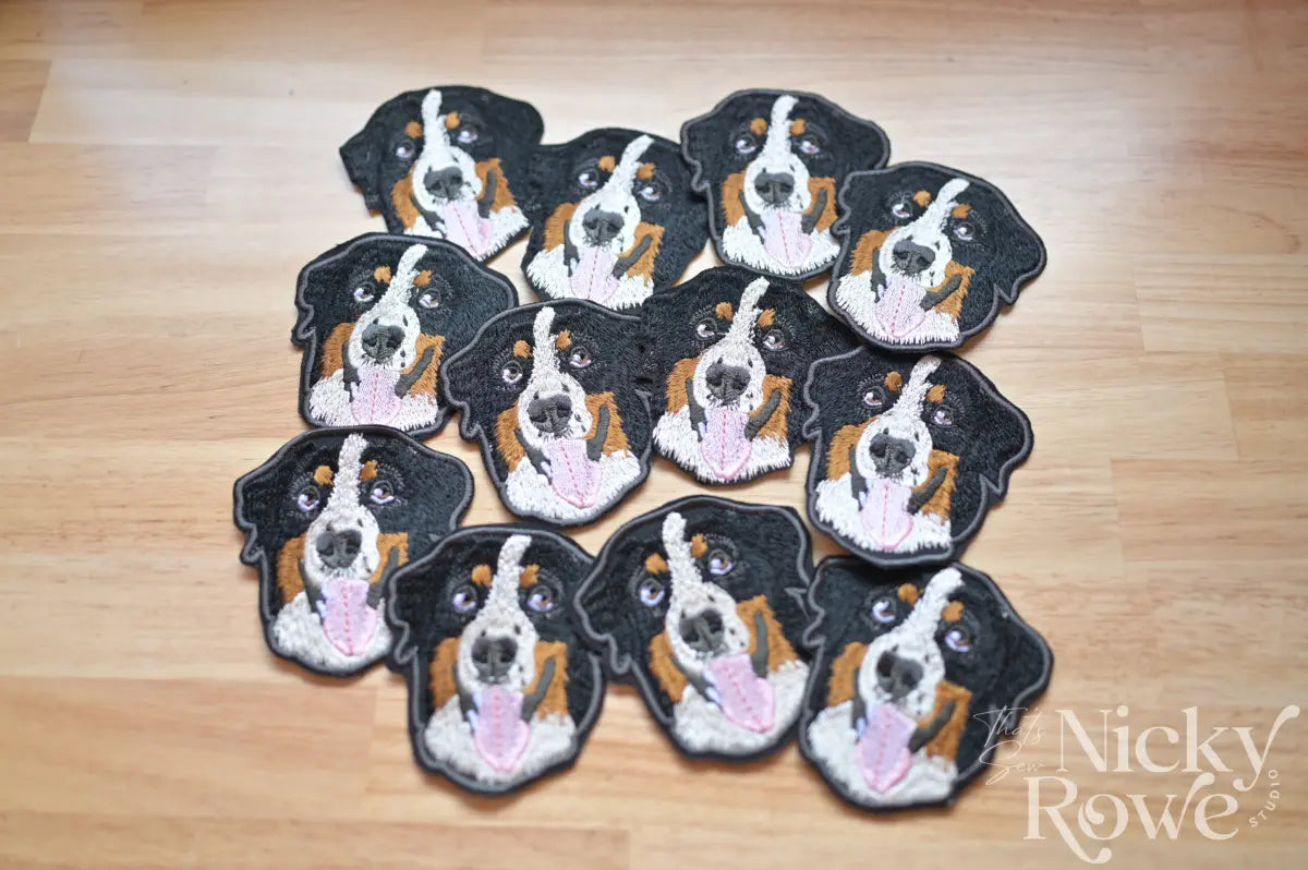 Custom Embroidered Pet Portrait Patches - Iron-on or Sew-On - $5 Donation to Caitie&