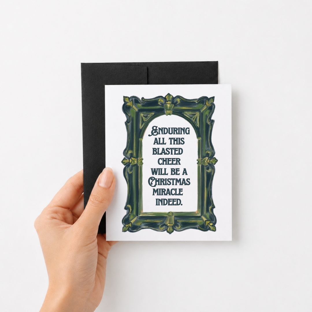 Christmas Miracle Notecard | Sarcastic Dark Humor Holiday Card