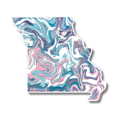 Missouri State Trans Pride and Rainbow State Vinyl Sticker