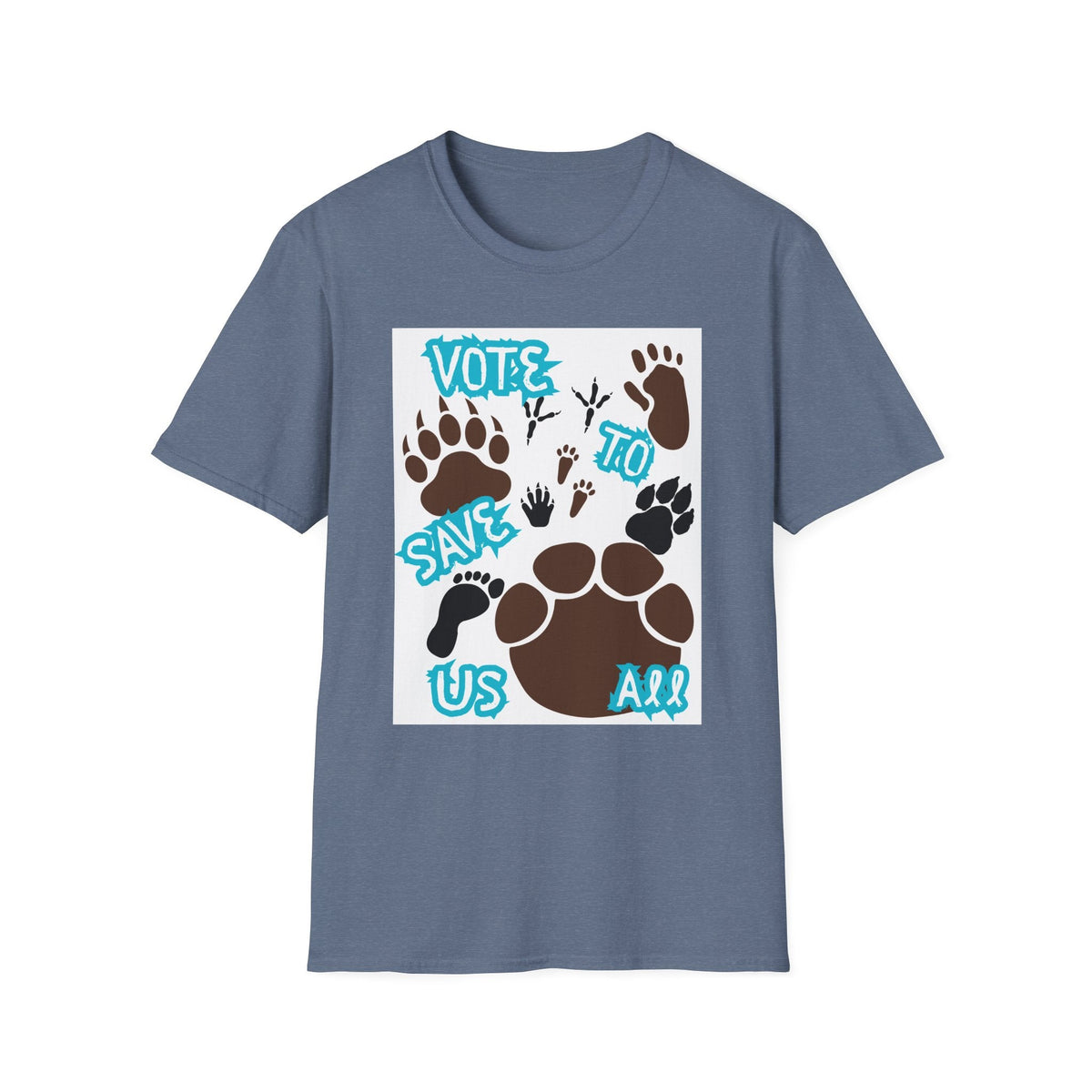Save Us All Animal Paw Print Tee – Vote to Save Wildlife T-Shirt