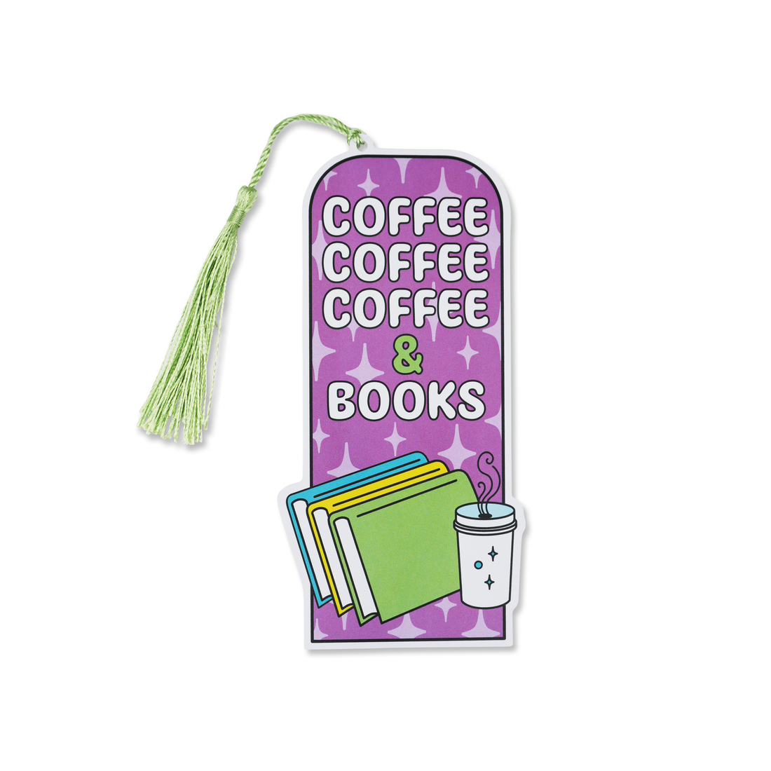 Coffee, Coffee, Coffee, &amp; Books – Tassel Bookmark