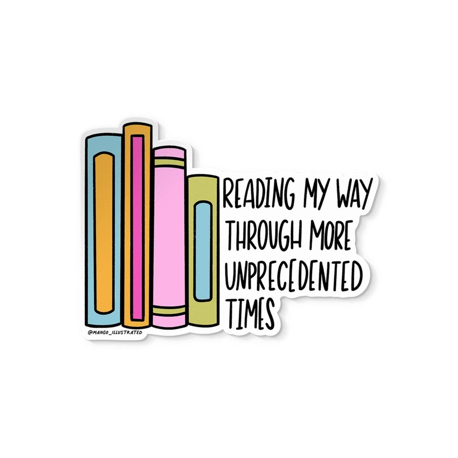 Colorful books with text &