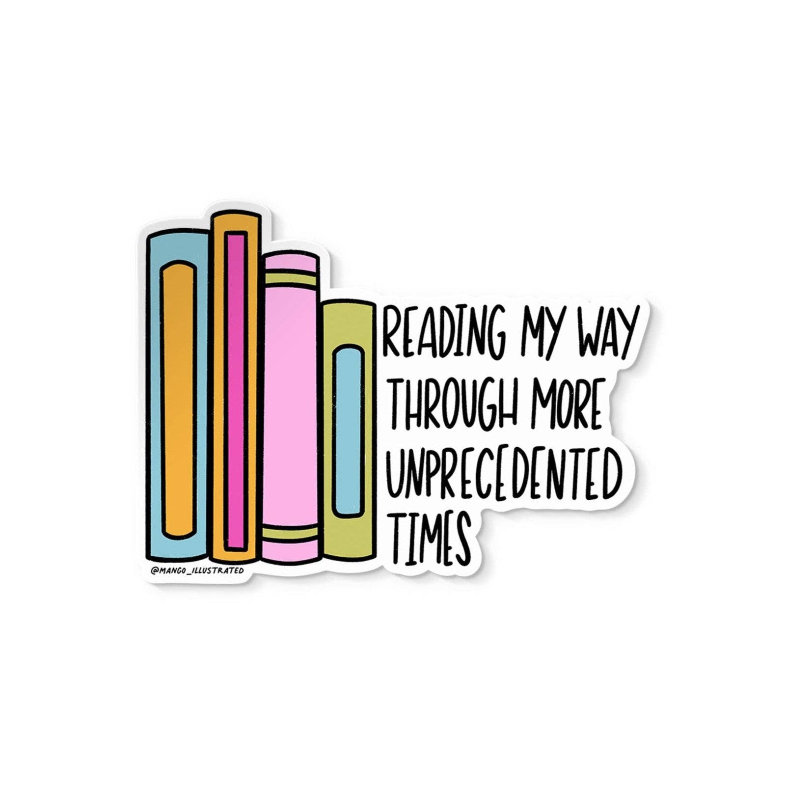 Colorful books with text &