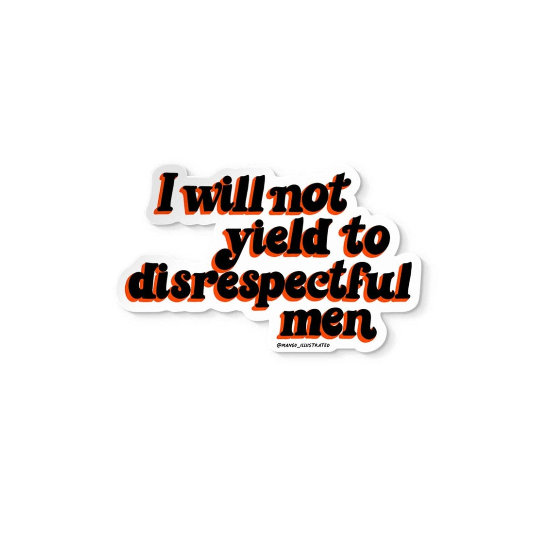 Sticker with text &