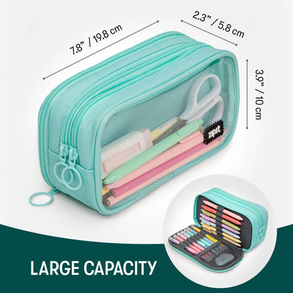 ZIPIT Half &amp; Half Pencil Case, Aesthetic Pouch
