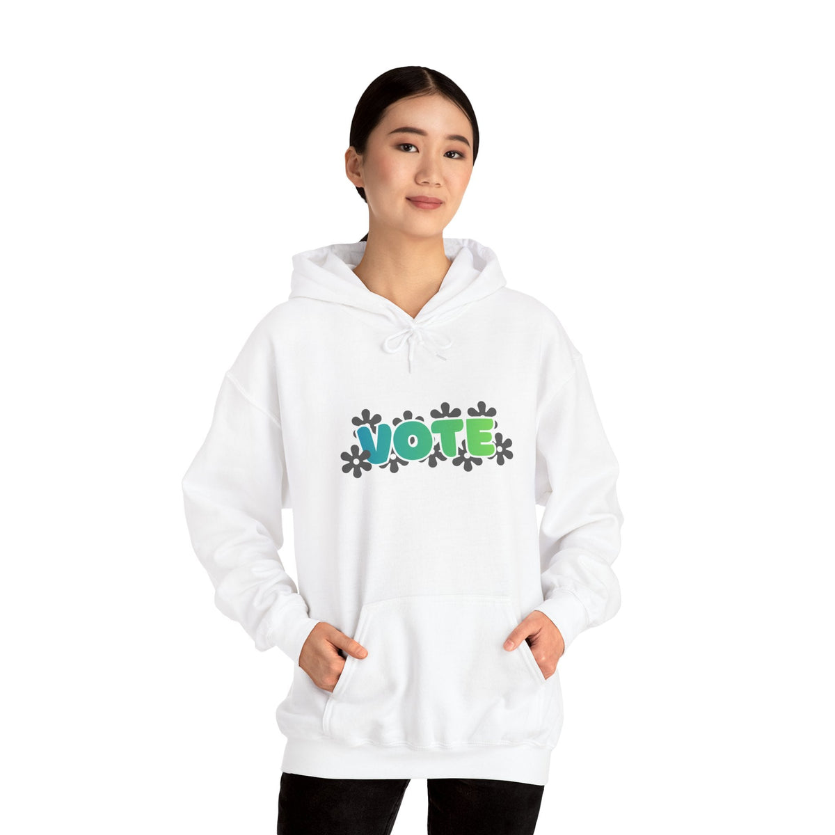 "VOTE" on Unisex Heavy Blend™ Hooded Sweatshirt