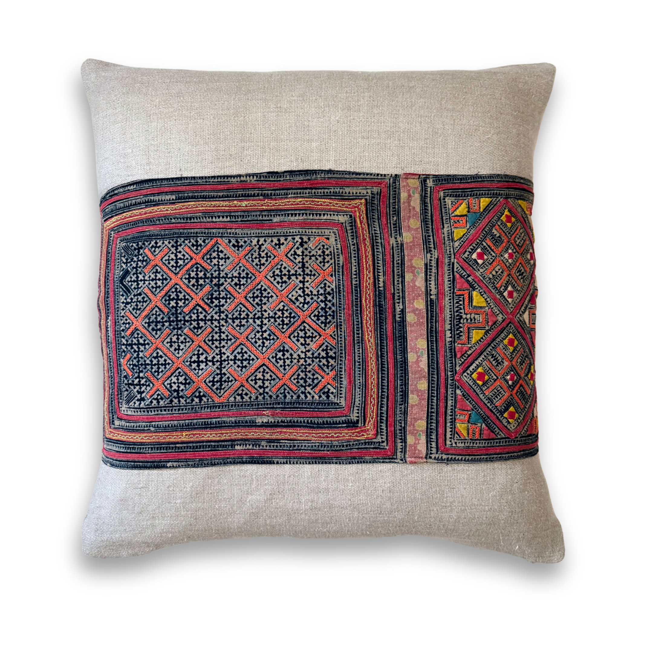 Hmong &amp; Hemp Throw Pillow Cover