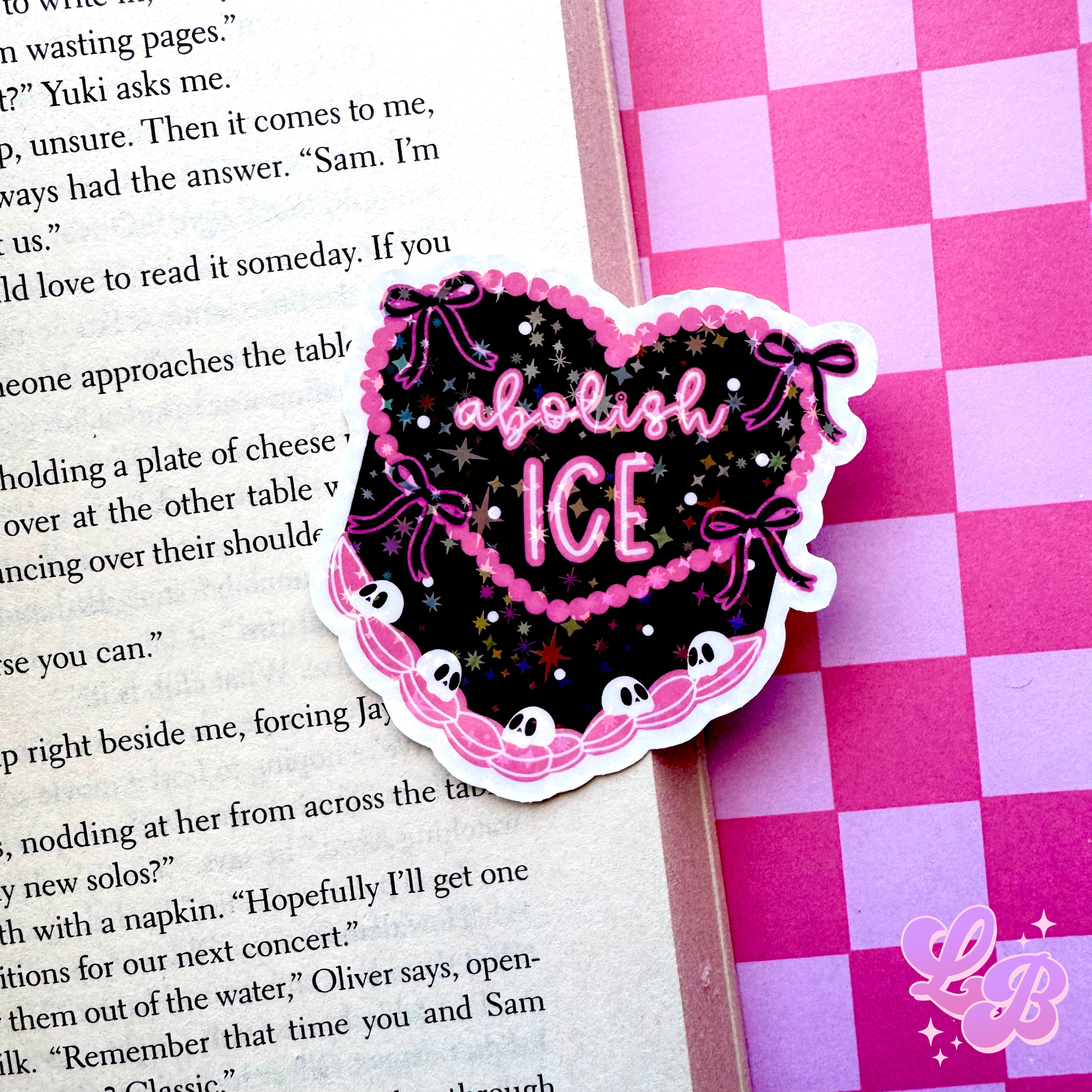 Abolish Ice Cake Holographic Sticker