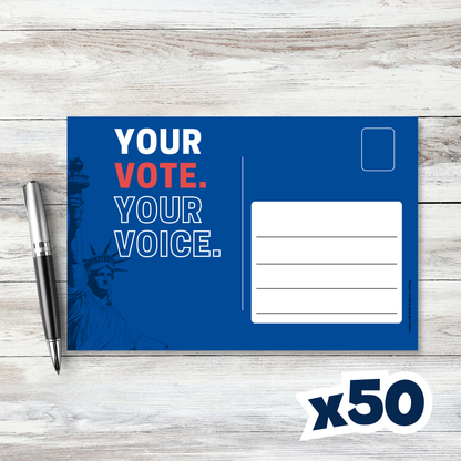 Postcard to Voters: Your Vote. Your Voice. Political Postcards