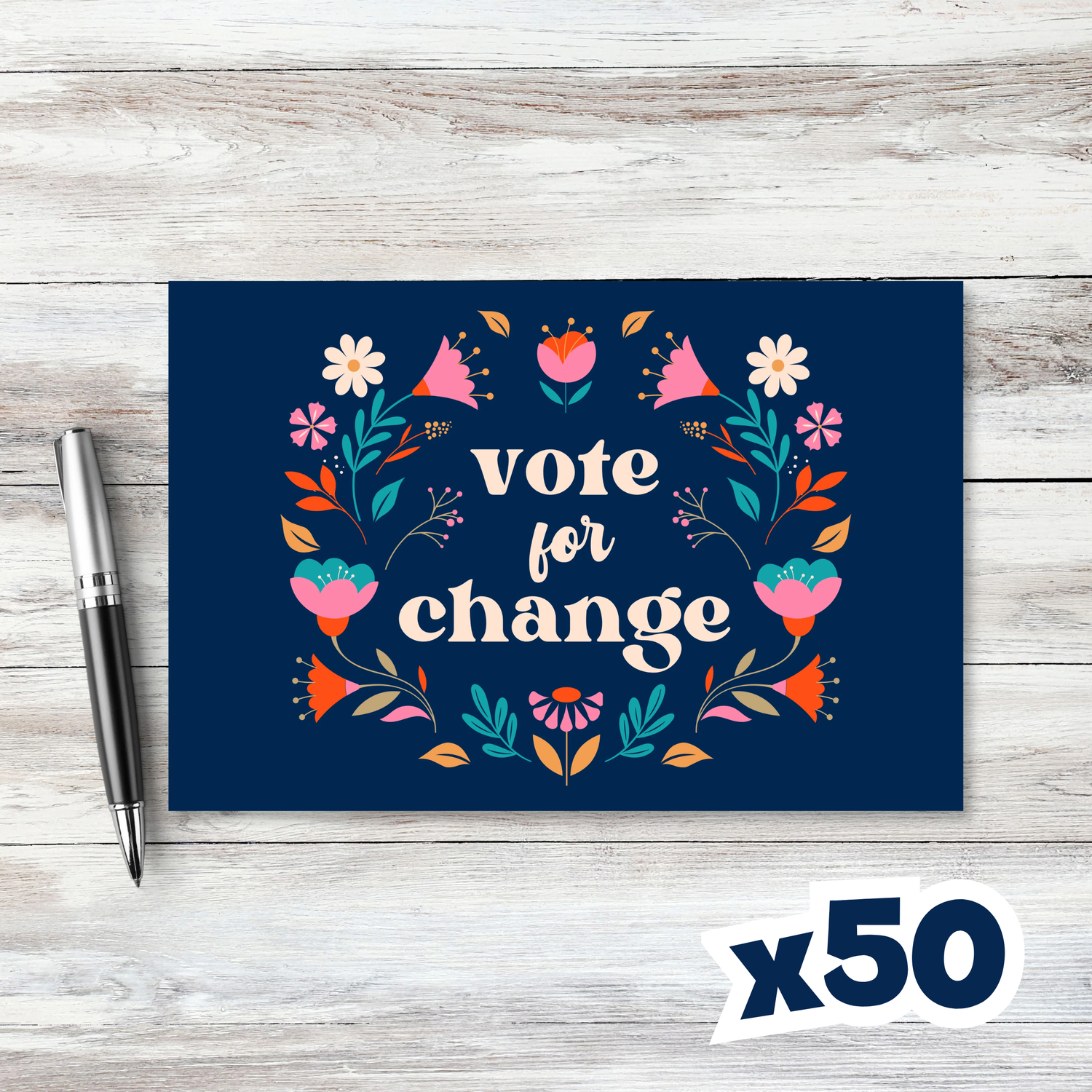 Postcards to Voters: Vote for Change Political Postcard