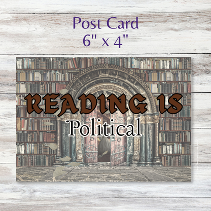 Postcards to Voters: Reading is Political Postcard
