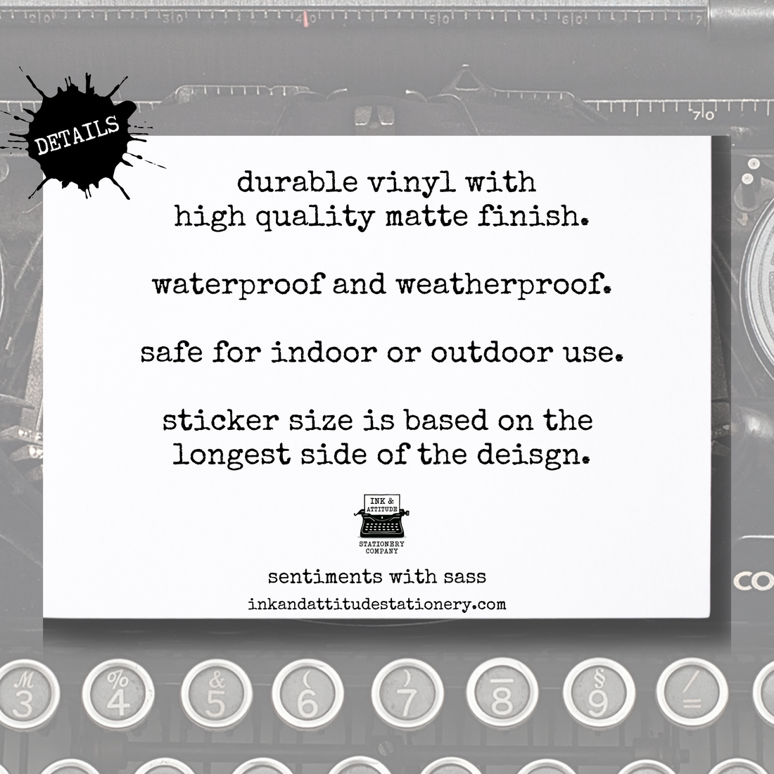 Text on a white card with black text on a gray background