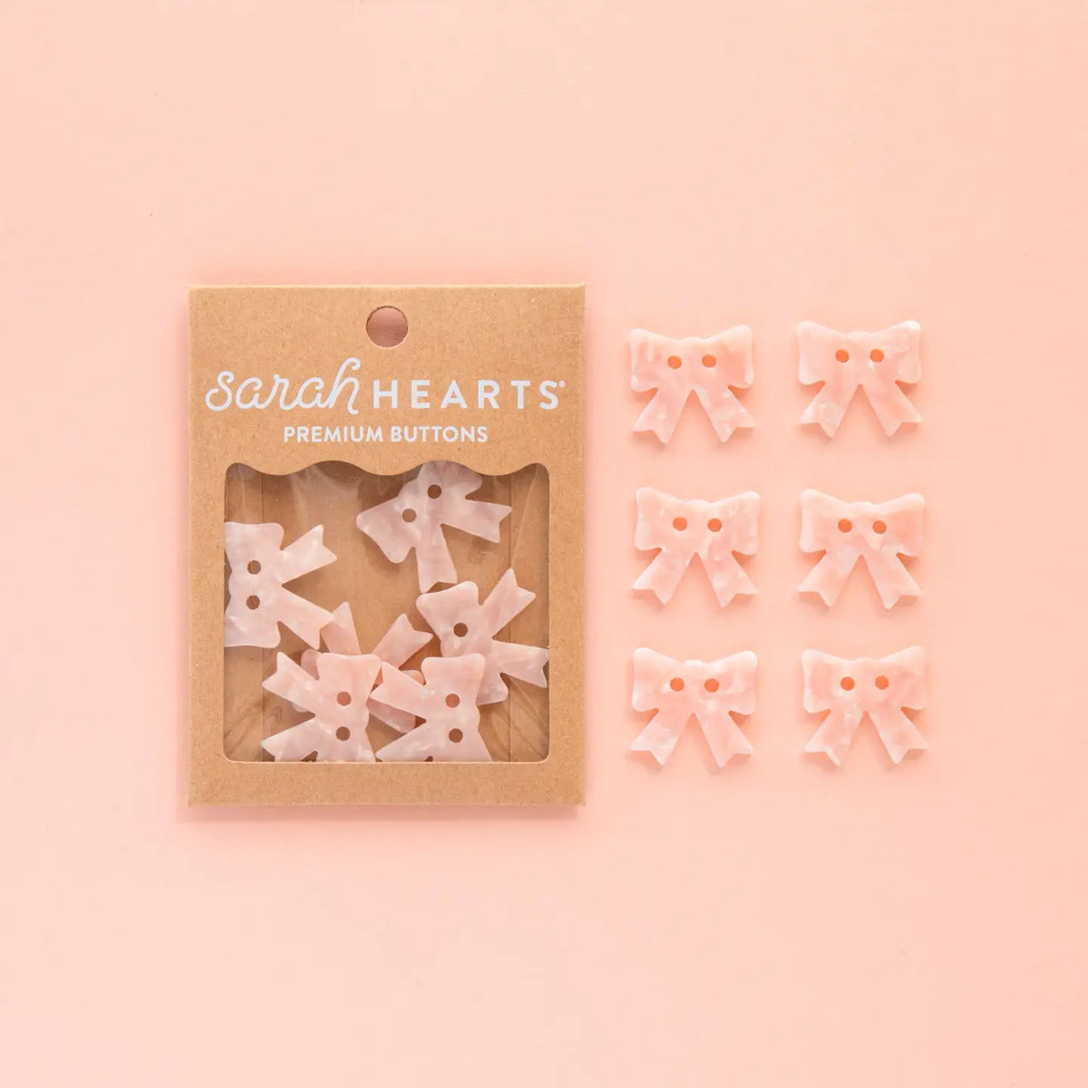 Pink Bow 1" Buttons