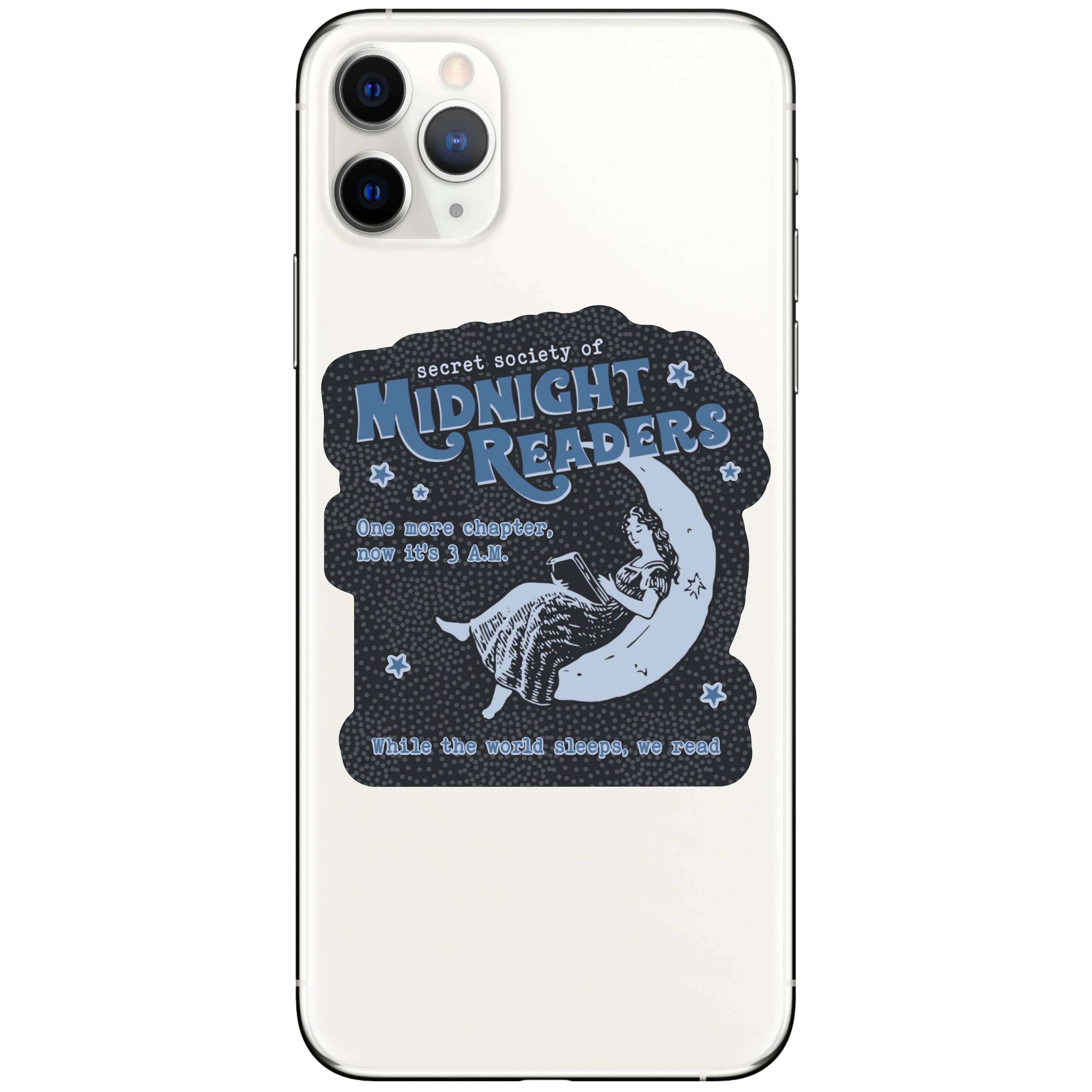Secret Society of Midnight Readers Sticker | Late Night Book Lover Vinyl