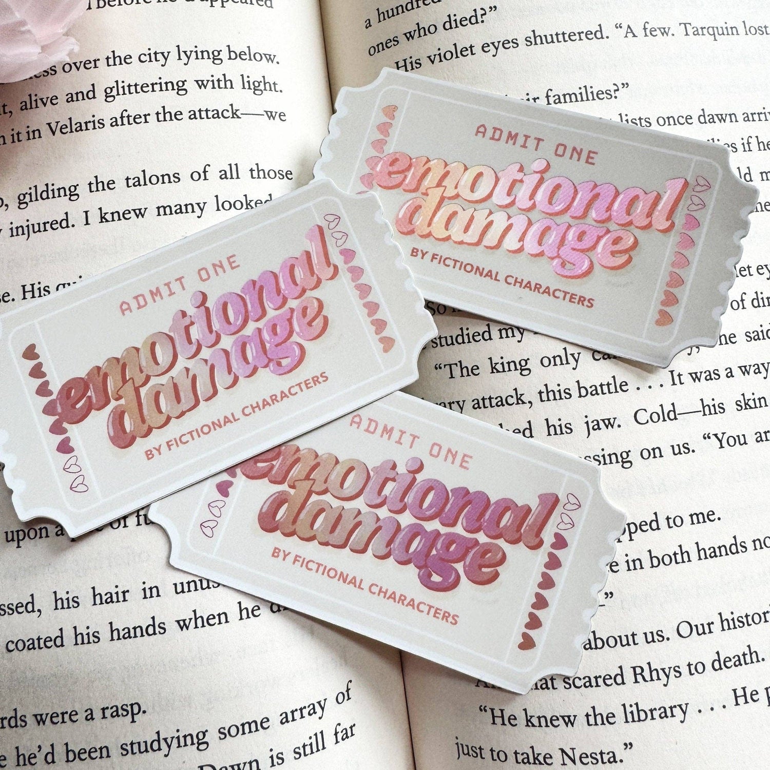 Tickets labeled &