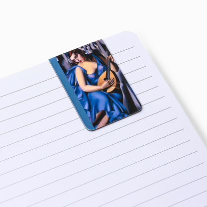 Tamara de Lempicka Magnetic Bookmark — Woman in Blue with a Guitar