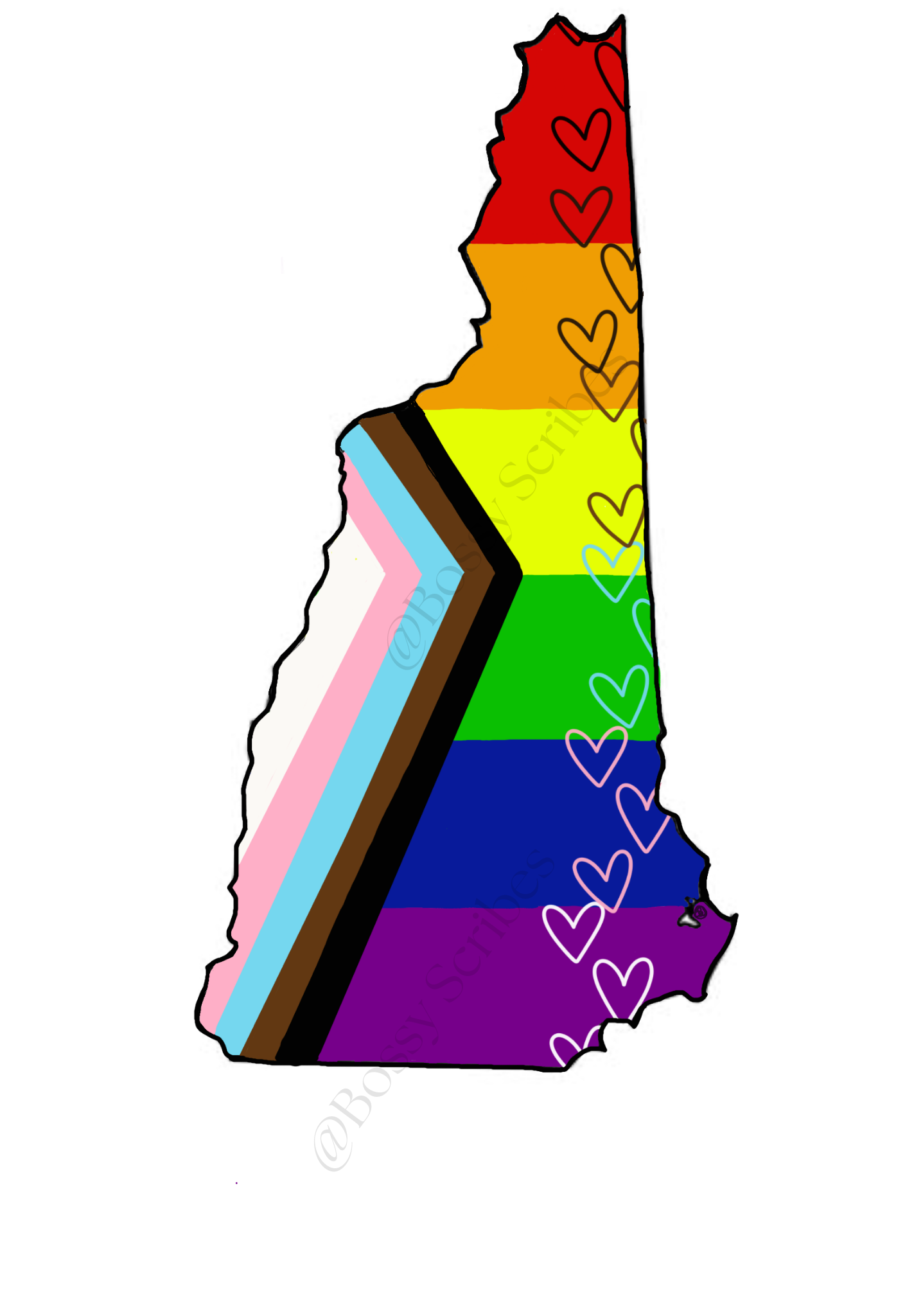 Live Free &amp;amp; Proud — New Hampshire Pride Stickers