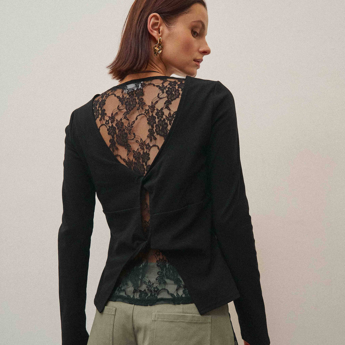 Pre-Order: The Able Lace Back Long Sleeve Top