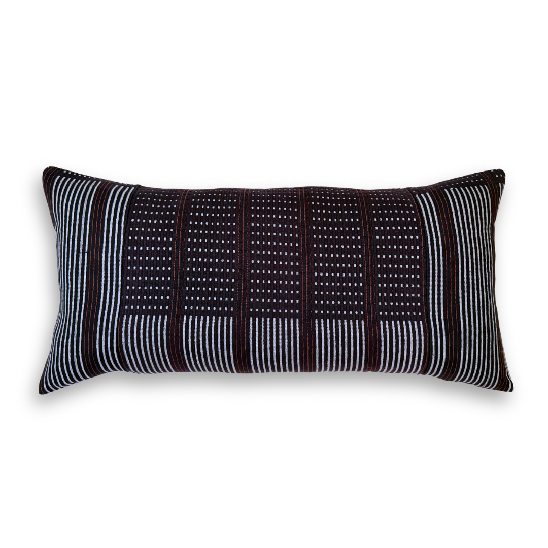 Huipil &amp; Hemp Throw Pillow Cover