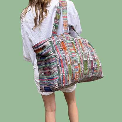 Oversized Corte Beach Tote | Handwoven Guatemalan Pool Bag