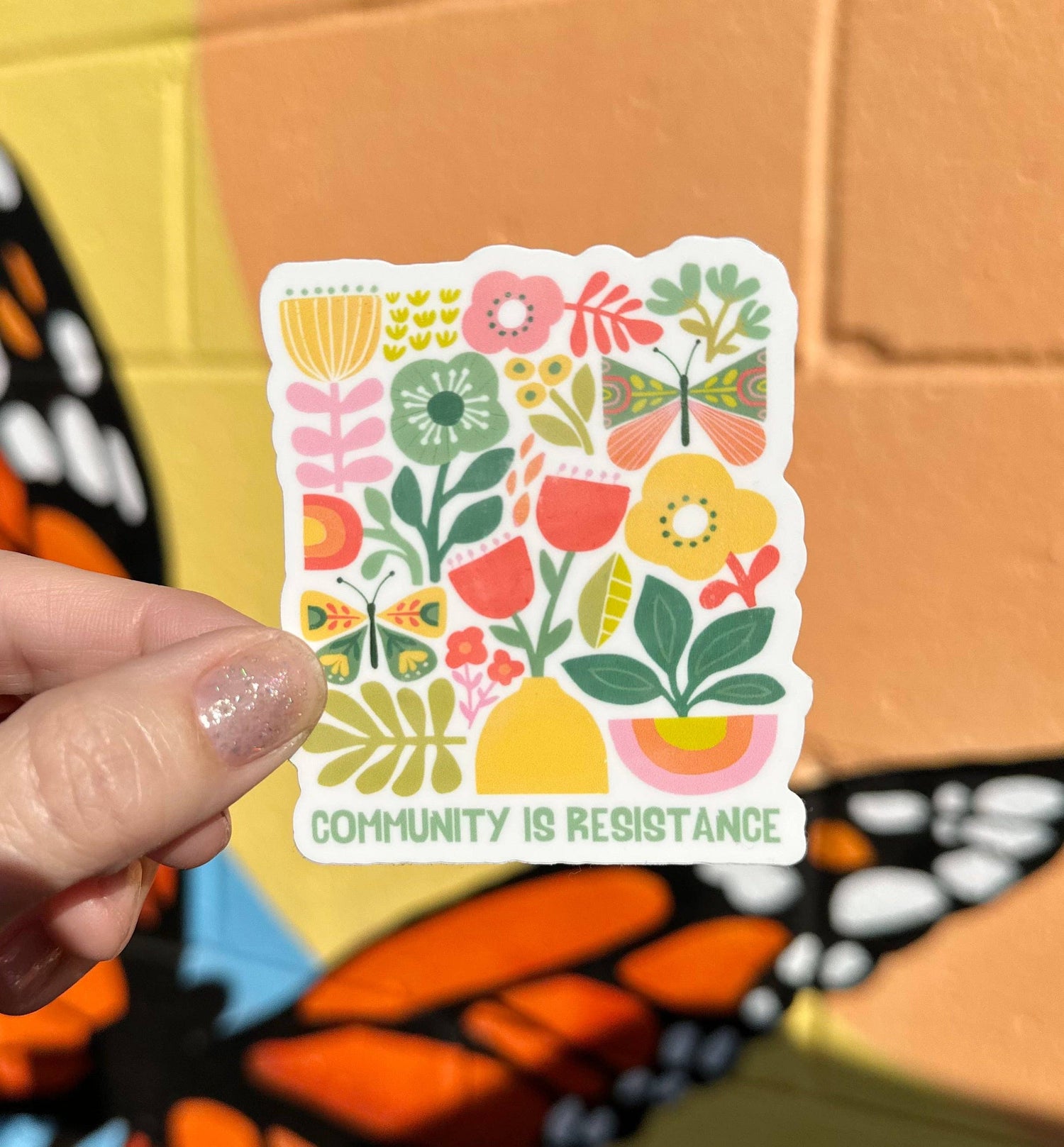 Hilarious Humanitarian - Community Is Resistance Sticker