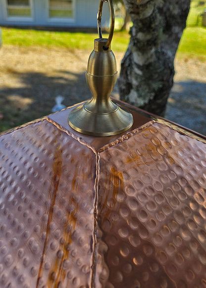 EasyFill™ Copper and Brass Square bird feeder 3102-SQ