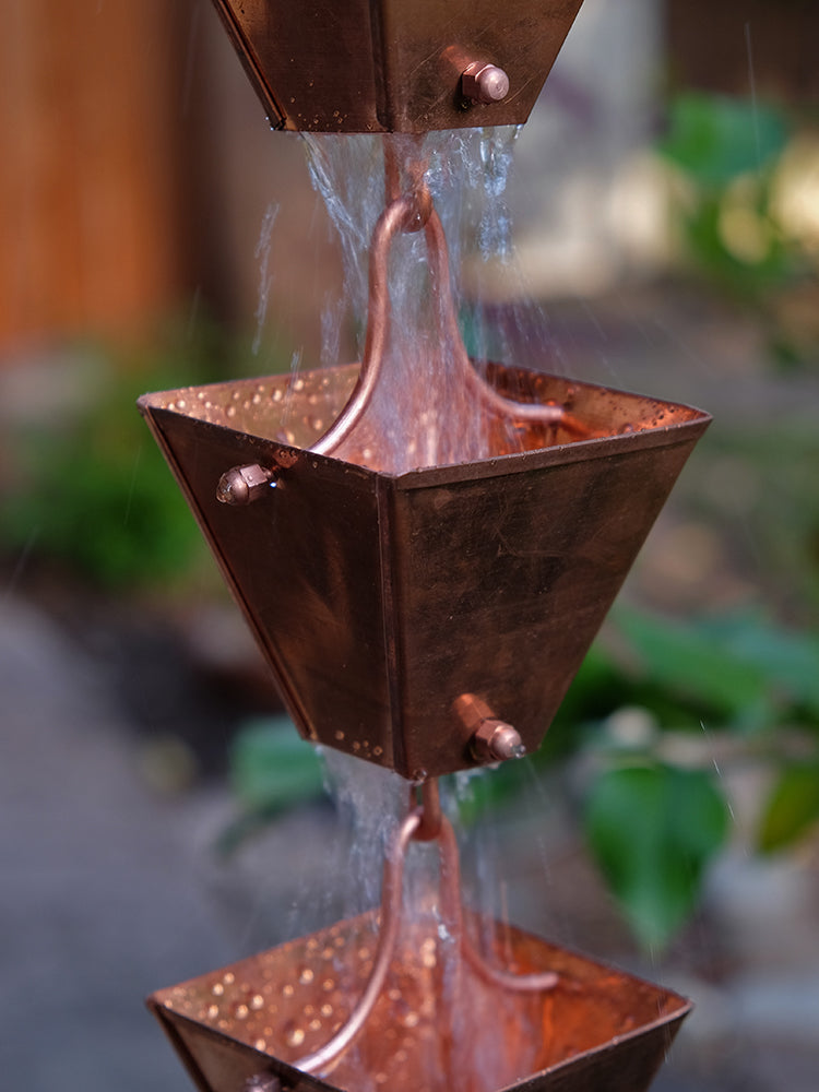 Medium Square Cups Unfinished Pure Copper 
