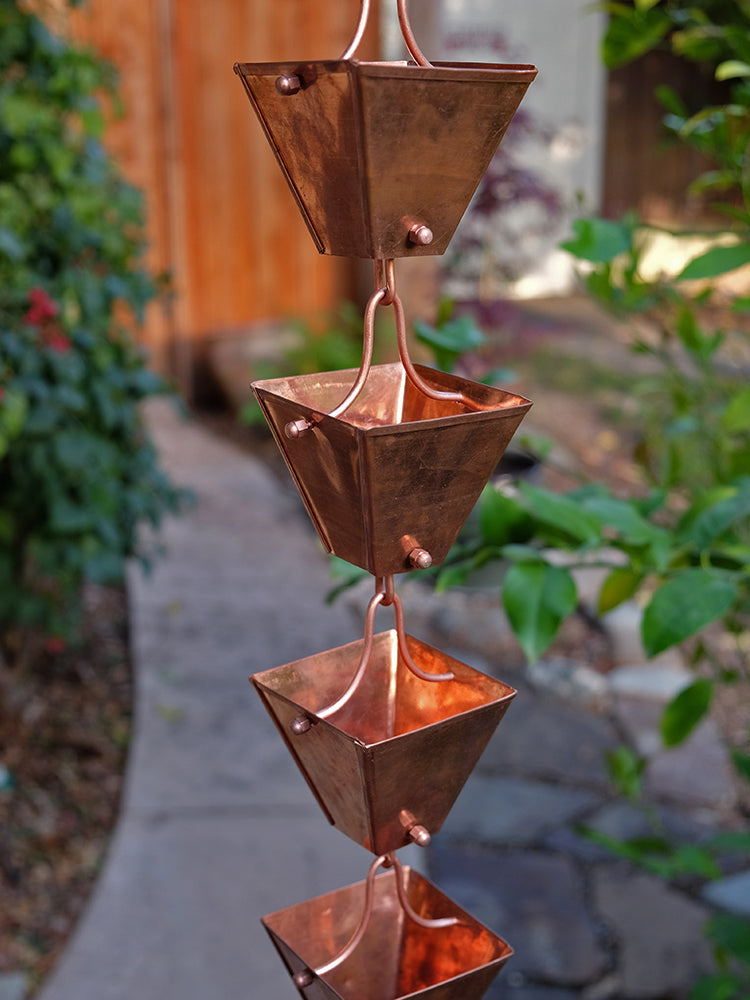 Medium Square Cups Unfinished Pure Copper 