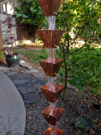 Medium Square Cups Unfinished Pure Copper 