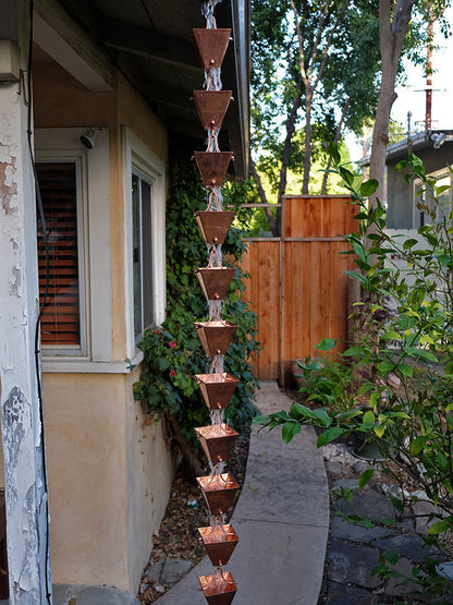 Medium Square Cups Unfinished Pure Copper 