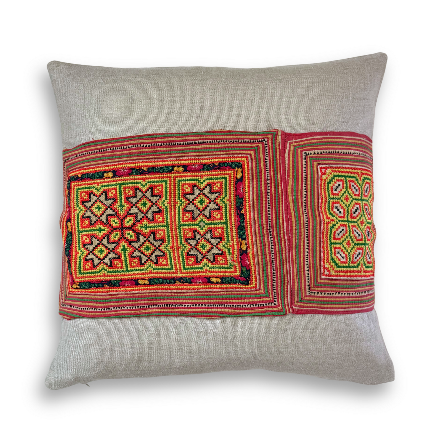 Hmong &amp; Hemp Throw Pillow Cover