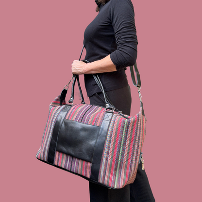 Huipil Mini-Weekender - Handwoven Travel Bag