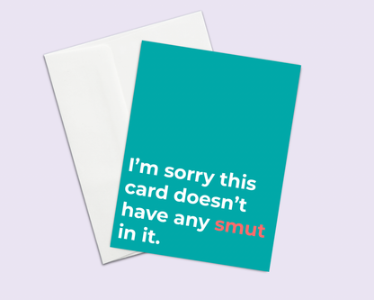 Funny Smut Reader Greeting Card | Spicy Romance Book Lover Gift