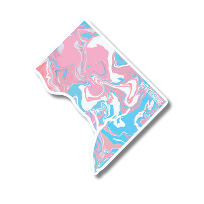 Washington D.C. Trans Pride and Rainbow State Vinyl Sticker