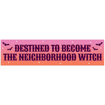 Pink and purple banner with text &