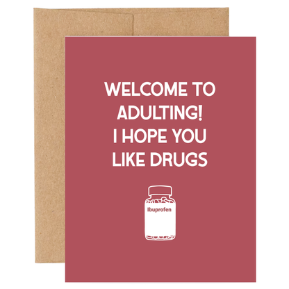 Welcome to Adulting Birthday Card