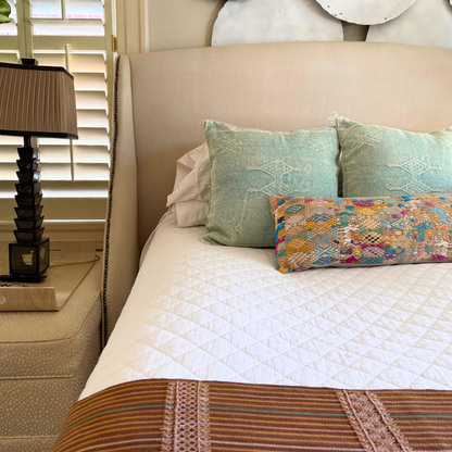 Huipil &amp; Hemp Throw Pillow Cover