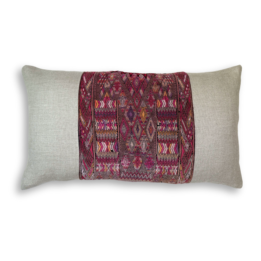 Huipil &amp; Hemp Throw Pillow Cover