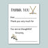 The image is a white card with a hockey rink and skates on it, along with a hockey stick and a puck. The card has a message written on it, expressing gratitude, and it is addressed to someone.