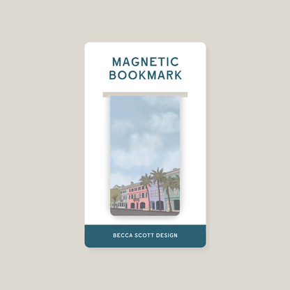 Rainbow Row Magnetic Bookmark